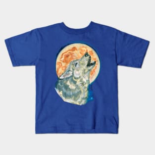 Howling to the Moon Kids T-Shirt